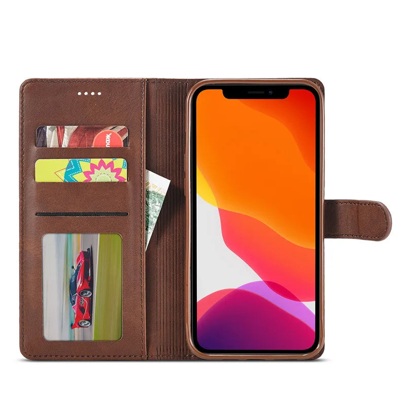 Magnetisch Flip Hoesje voor iPhone – PU Leer – afbeelding 2
