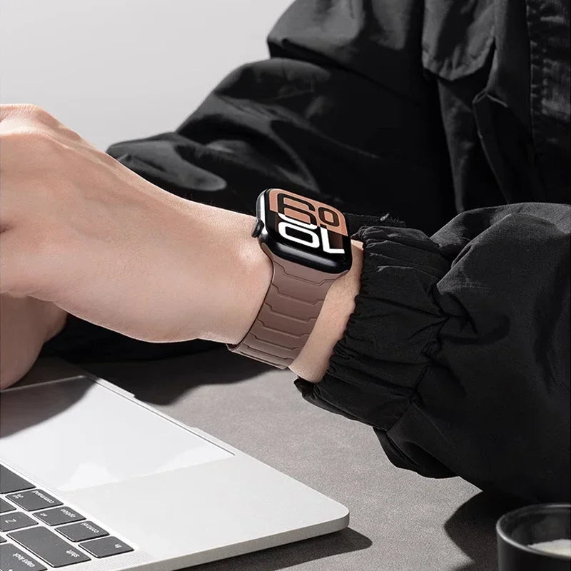 Magnetische Siliconenn Bandje voor Apple Watch – afbeelding 5