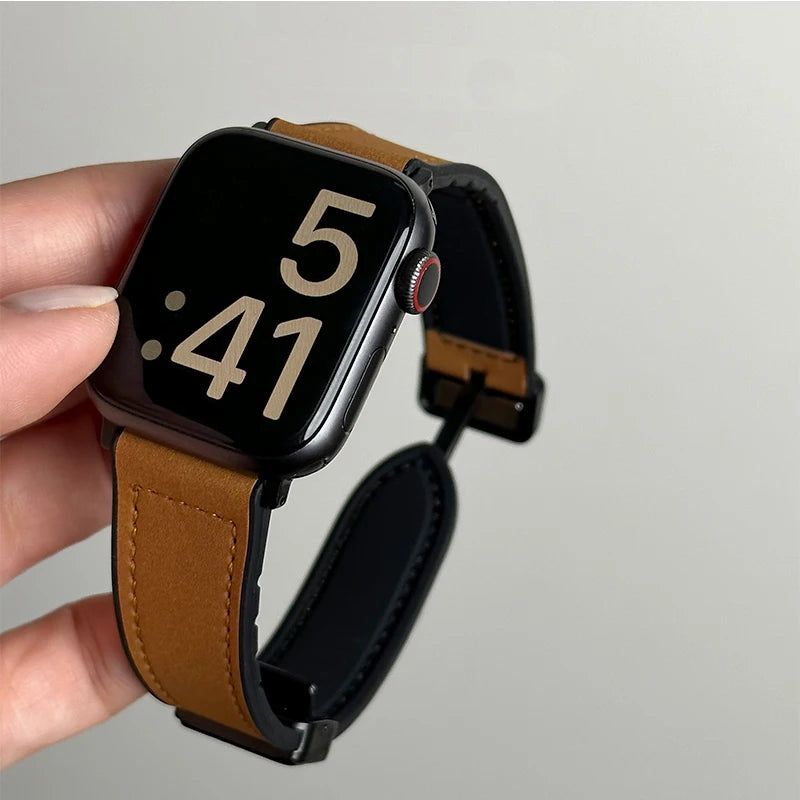 Leer + Siliconenn Bandje voor Apple Watch – afbeelding 18