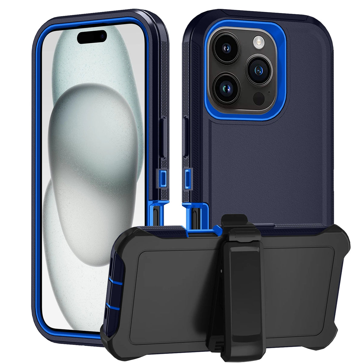 Pantser Schokbestendig Stofdicht Hoesje voor iPhone 11-16 Pro Max – afbeelding 3