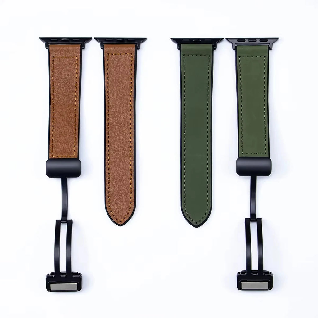 Leren Bandje voor Apple Watch – Magnetische Sluiting – afbeelding 4