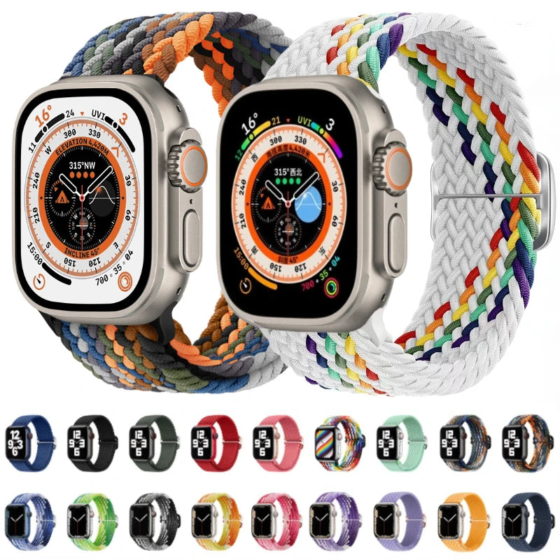Gevlochten nylon Loop Bandje voor Apple Watch – afbeelding 1