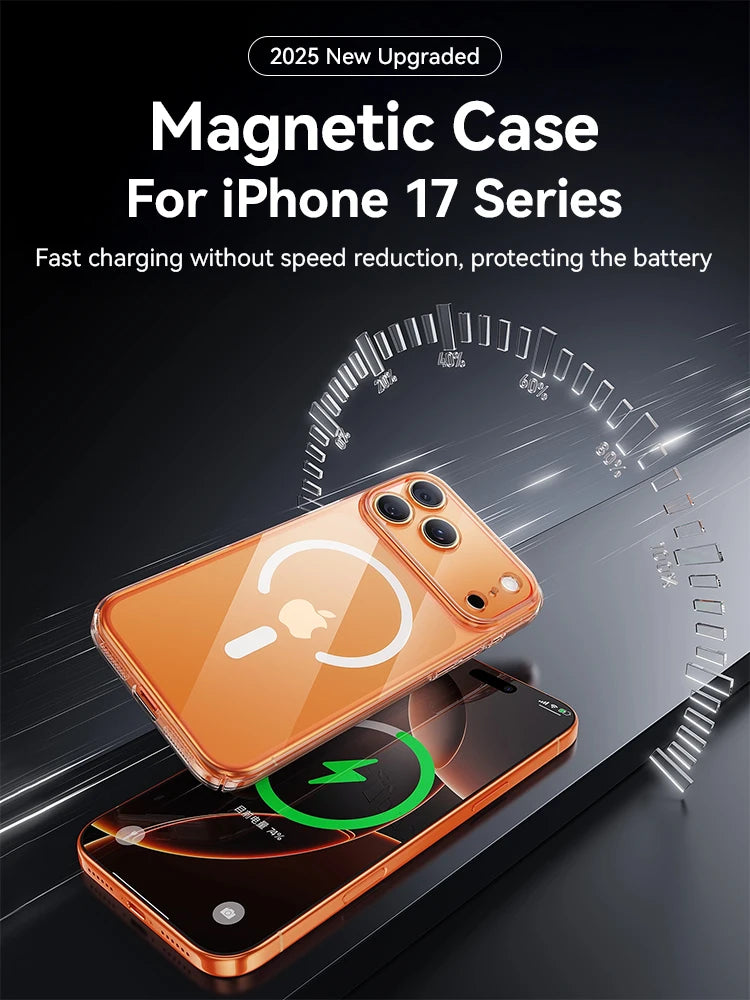 Joyroom Magnetisch Transparant Hoesje voor iPhone – Anti-Vergeling & Draadloos Opladen – afbeelding 1