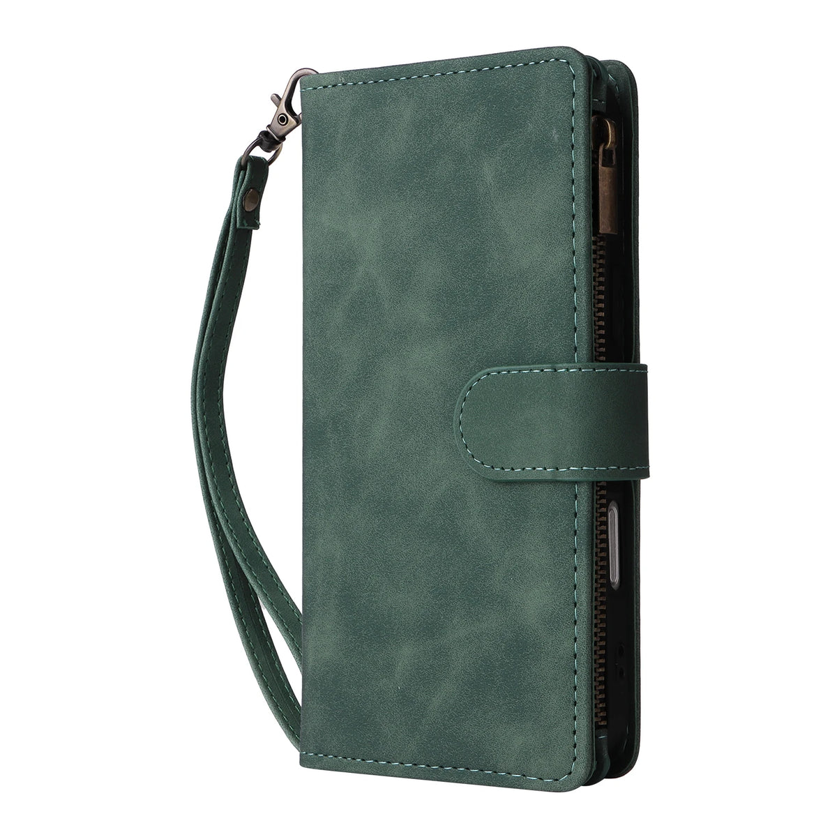 Leren Portemonnee Hoesje voor iPhone – Kaarthouder & Magnetische Sluiting – afbeelding 14