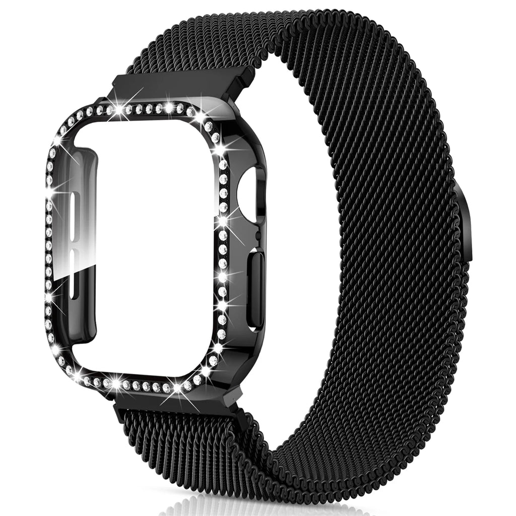 Milanese Mesh Bandje + Hoesje voor Apple Watch – afbeelding 14