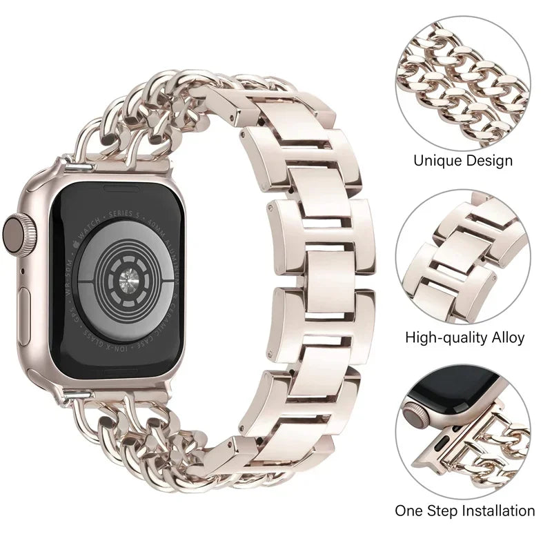 Metalen Schakelarmband voor Apple Watch – afbeelding 5