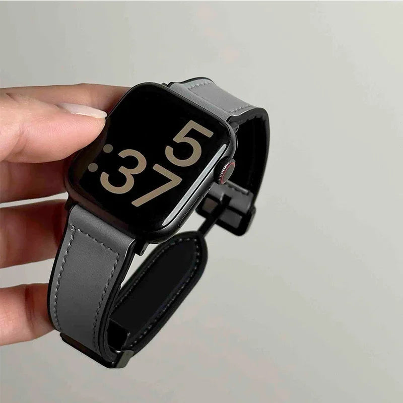 Leer + Siliconenn Bandje voor Apple Watch – afbeelding 12
