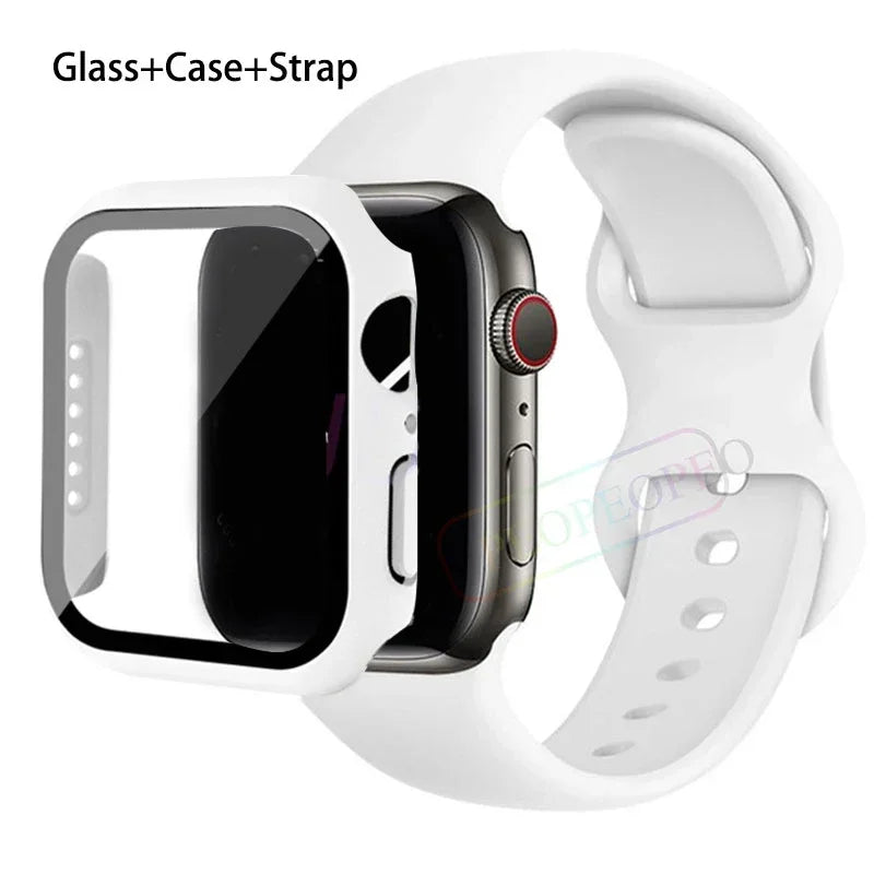Screenprotector + Hoesje + Siliconenn Bandje voor Apple Watch – afbeelding 38