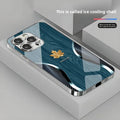 Gouden Esdoornblad & Houtnerf Hoesje voor iPhone – Gehard Glas – afbeelding 5