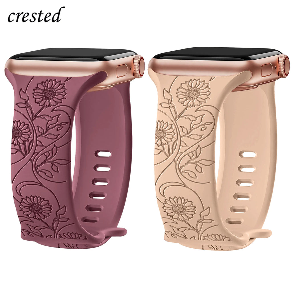 Gegraveerd Siliconen Bandje voor Apple Watch – 40/41/42/44/45/46/49mm | Series 7-11, SE & Ultra 2/3