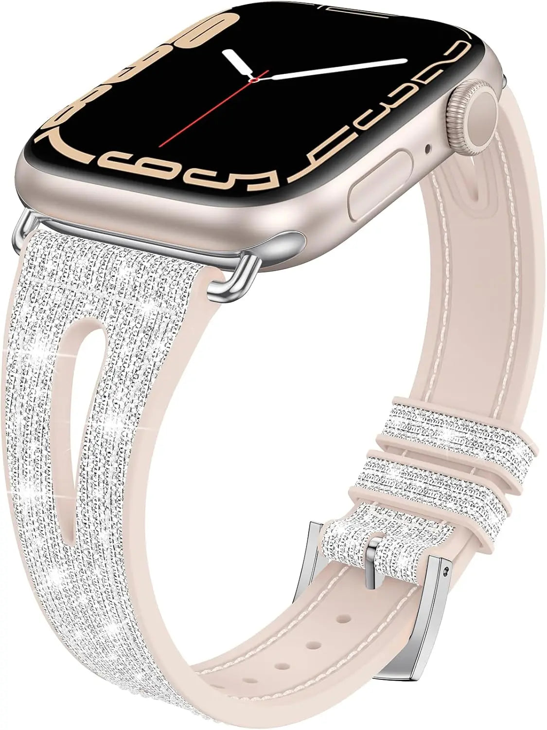Glitter Siliconen Bandje voor Apple Watch – 40/41/42/44/45/46mm | Series 4-11 & SE