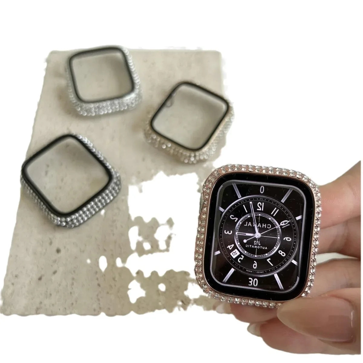 Strass Apple Watch-hoesje met gehard glas voor Apple Watch – afbeelding 6
