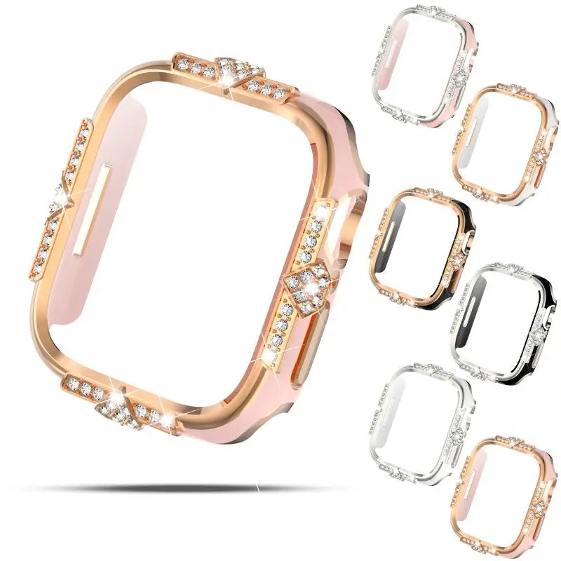 Tweekleurig Apple Watch-hoesje met diamantlook voor Apple Watch – afbeelding 1