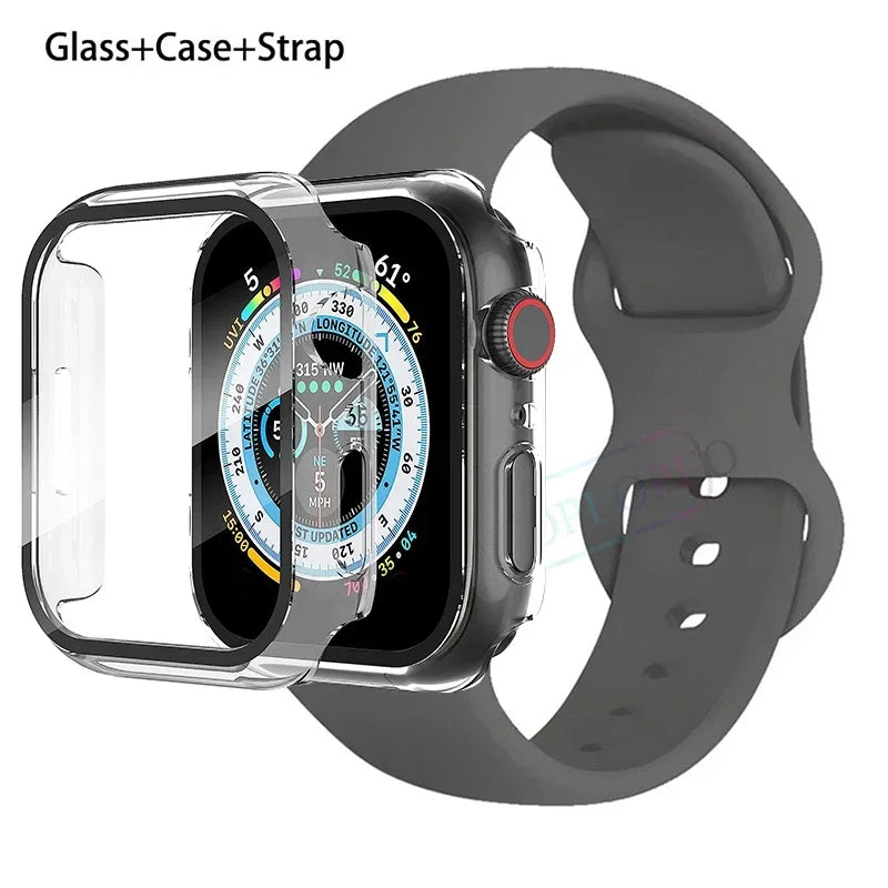 Screenprotector + Hoesje + Siliconenn Bandje voor Apple Watch – afbeelding 22