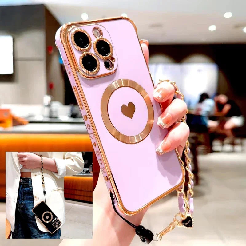 TPU Hoesje met Polsbandje voor iPhone – MagSafe Compatibel – afbeelding 2
