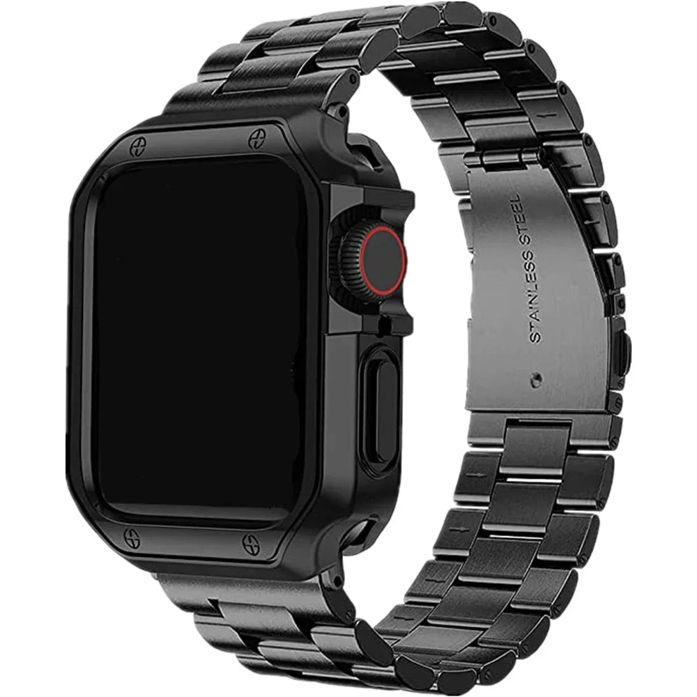 TPU Beschermhoes + Metalen bandje voor Apple Watch – afbeelding 8