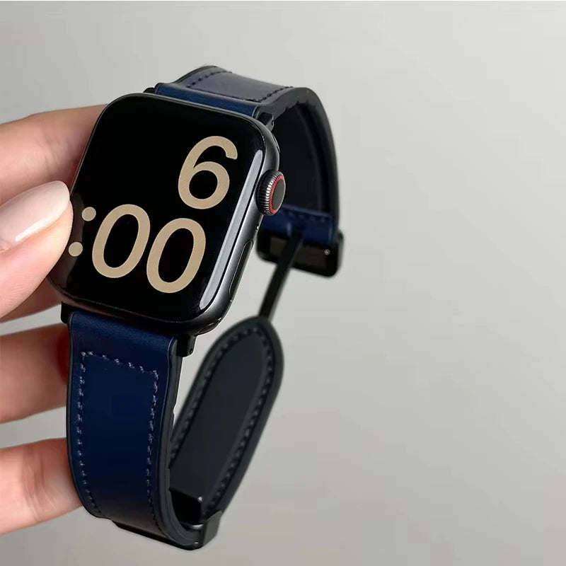 Leren Bandje voor Apple Watch – Magnetische Sluiting – afbeelding 10