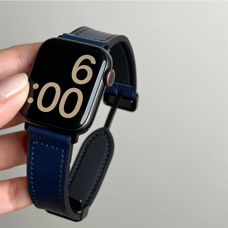 Leer + Siliconenn Bandje voor Apple Watch – afbeelding 9
