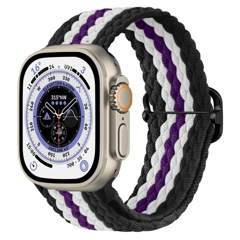 Gevlochten nylon Loop Bandje voor Apple Watch – afbeelding 28