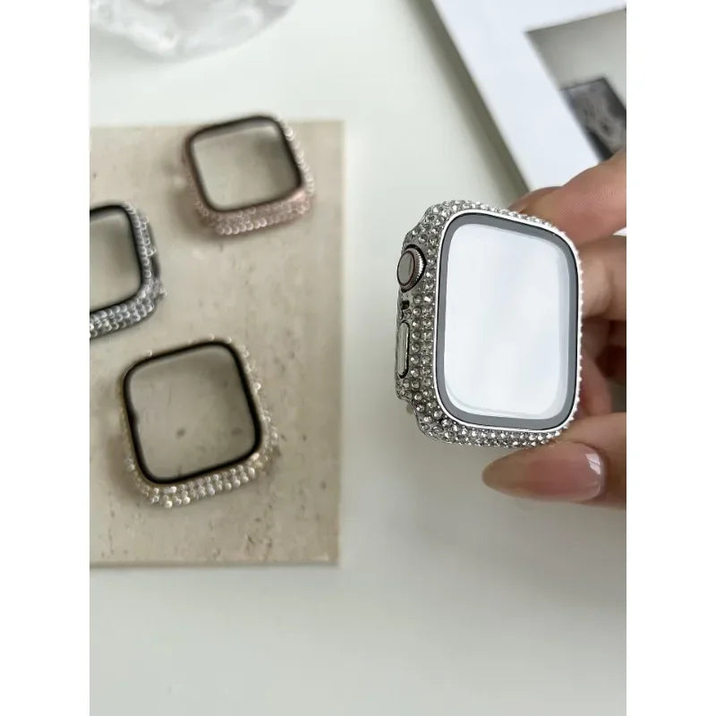 Strass Apple Watch-hoesje met gehard glas voor Apple Watch – afbeelding 2