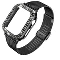 Hoesje met diamantlook + Metalen bandje voor Apple Watch – afbeelding 2