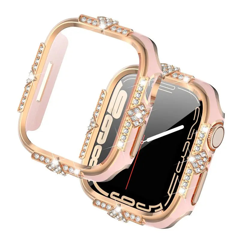 Tweekleurig Apple Watch-hoesje met diamantlook voor Apple Watch – afbeelding 5