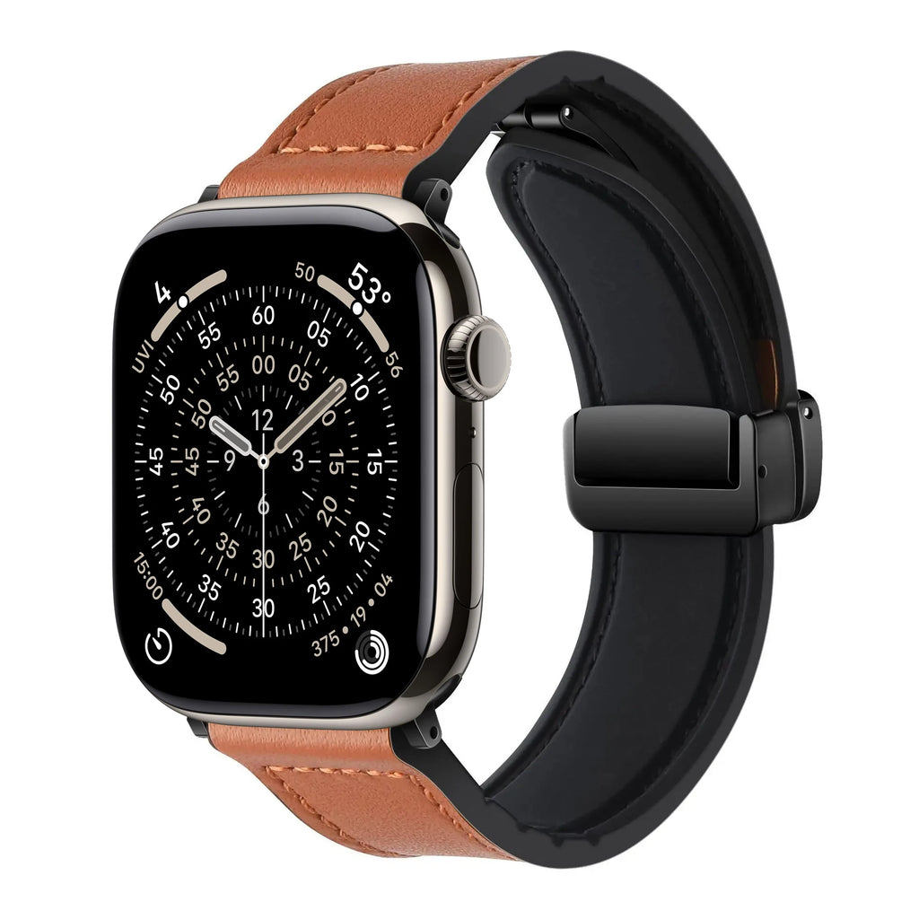 Leren Bandje voor Apple Watch – Magnetische Sluiting – afbeelding 6