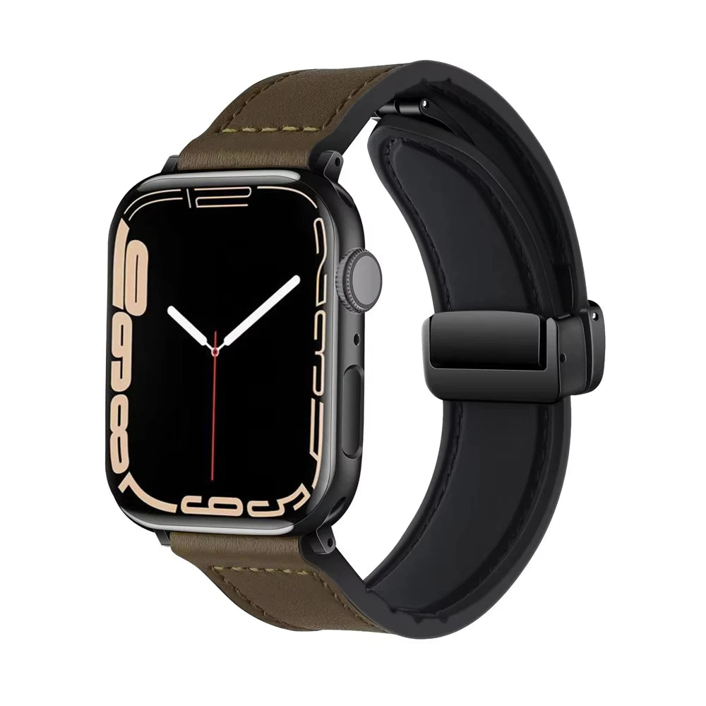 Leren Bandje voor Apple Watch – Magnetische Sluiting – afbeelding 8