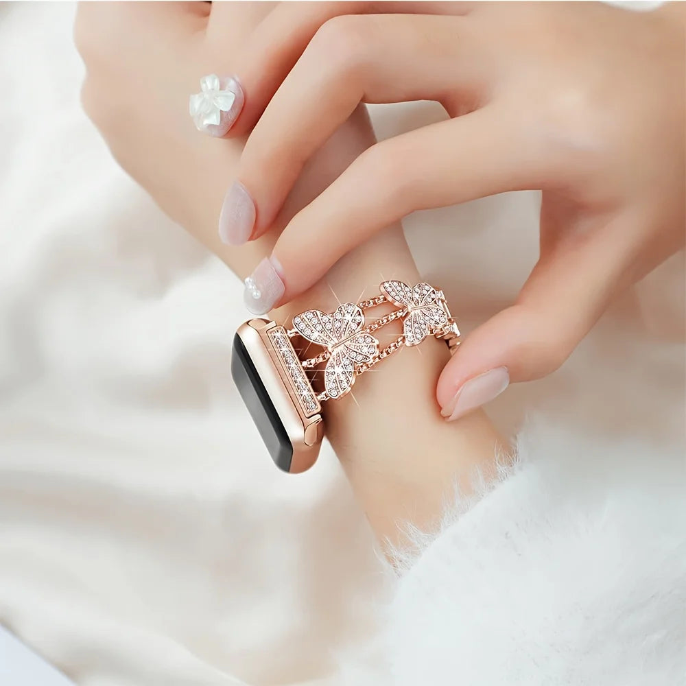 Metalen Vlinderarmband voor Apple Watch – 40/41/45/49mm | Series 3-9, SE & Ultra
