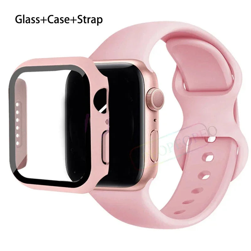 Screenprotector + Hoesje + Siliconenn Bandje voor Apple Watch – afbeelding 20