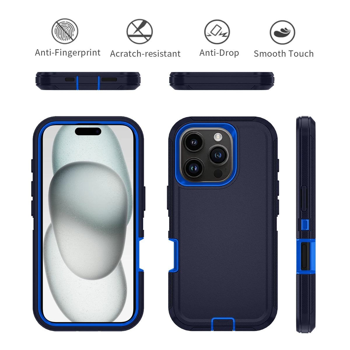 Pantser Schokbestendig Stofdicht Hoesje voor iPhone 11-16 Pro Max – afbeelding 4
