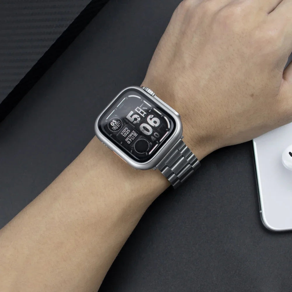 Metalen bandje + Volledig Beschermhoesje voor Apple Watch – afbeelding 5