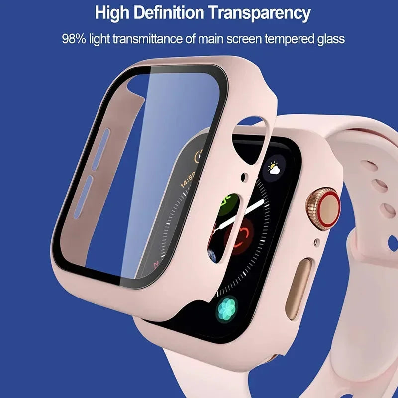 Screenprotector + Hoesje + Siliconenn Bandje voor Apple Watch – afbeelding 3