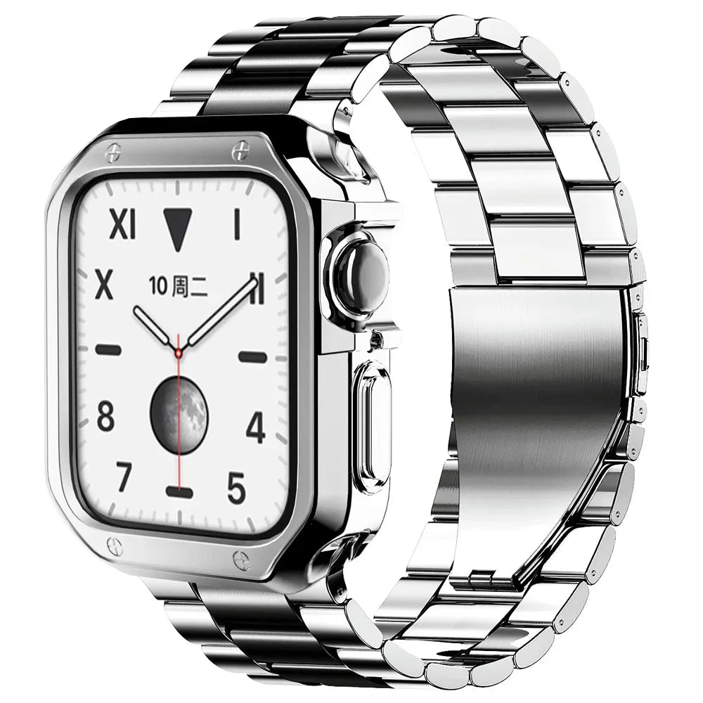 TPU Beschermhoes + Metalen bandje voor Apple Watch – afbeelding 15