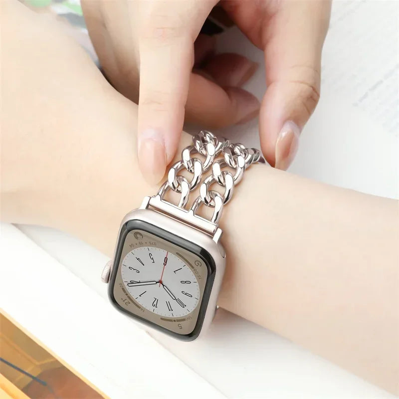 Metalen Schakelarmband voor Apple Watch – afbeelding 2