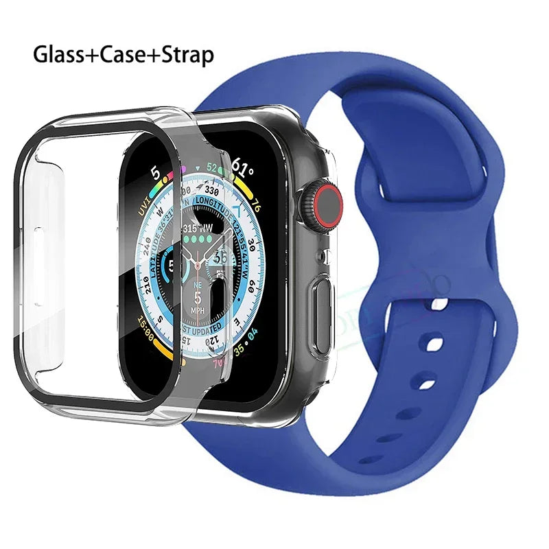 Screenprotector + Hoesje + Siliconenn Bandje voor Apple Watch – afbeelding 24