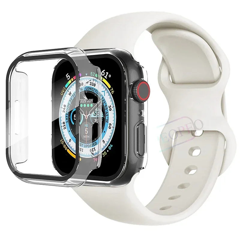 Screenprotector + Hoesje + Siliconenn Bandje voor Apple Watch – afbeelding 21
