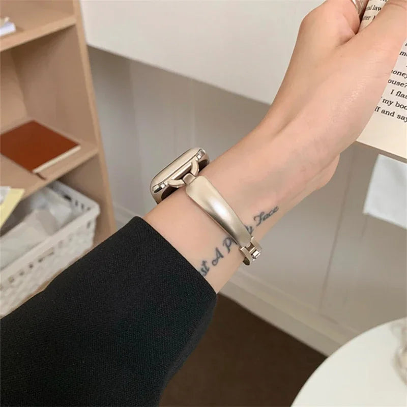 Metalen Damesarmband voor Apple Watch – 38/40/41/42/44/45/46/49mm | Series 5-10, SE & Ultra
