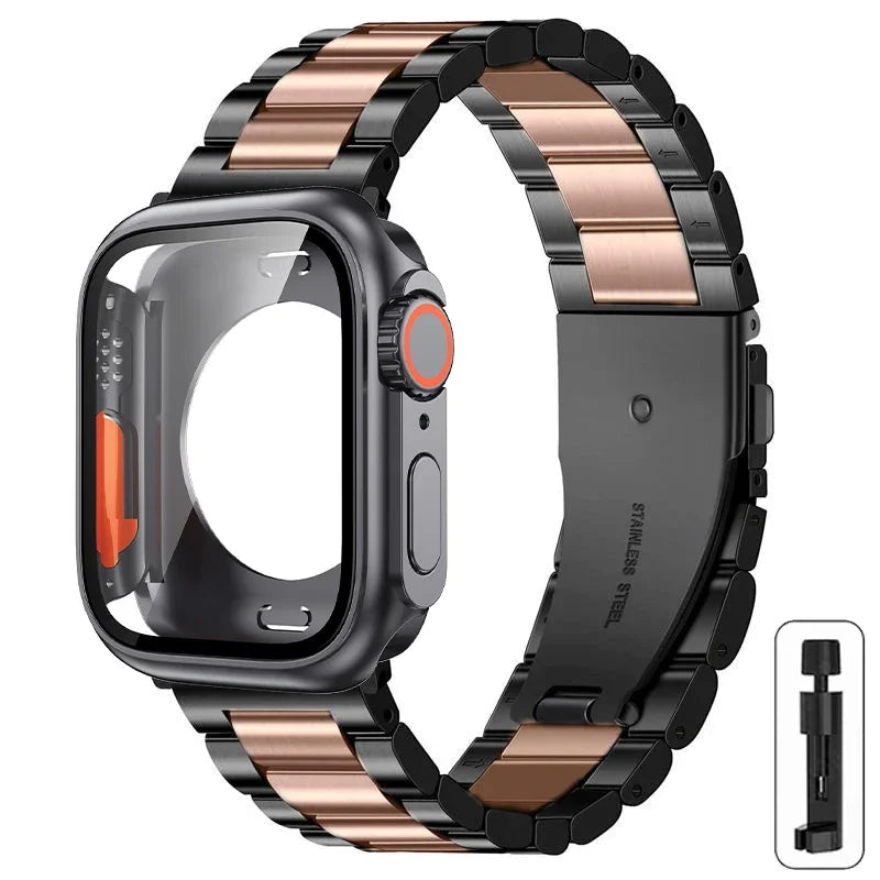 Metalen bandje + Volledig Beschermhoesje voor Apple Watch – afbeelding 13