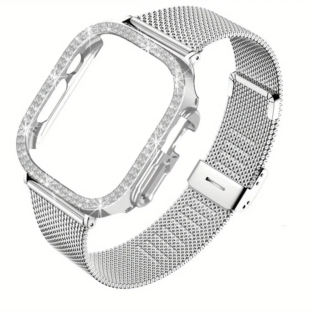 Metalen Damesband + Hoesje voor Apple Watch – afbeelding 10