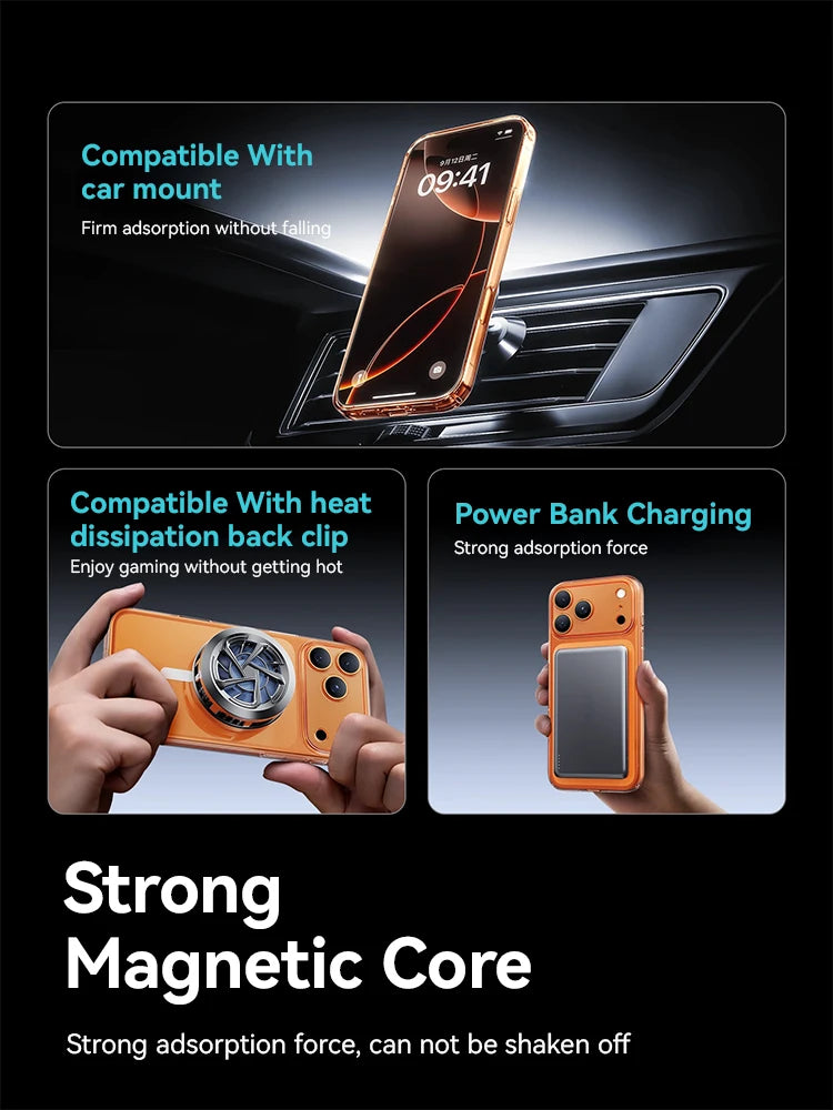 Joyroom Magnetisch Transparant Hoesje voor iPhone – Anti-Vergeling & Draadloos Opladen – afbeelding 4