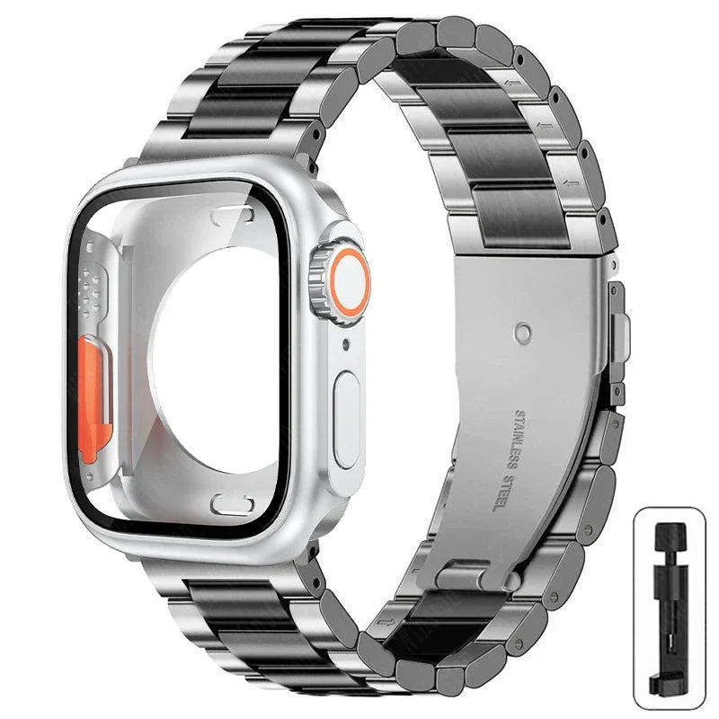 Metalen bandje + Volledig Beschermhoesje voor Apple Watch – afbeelding 15