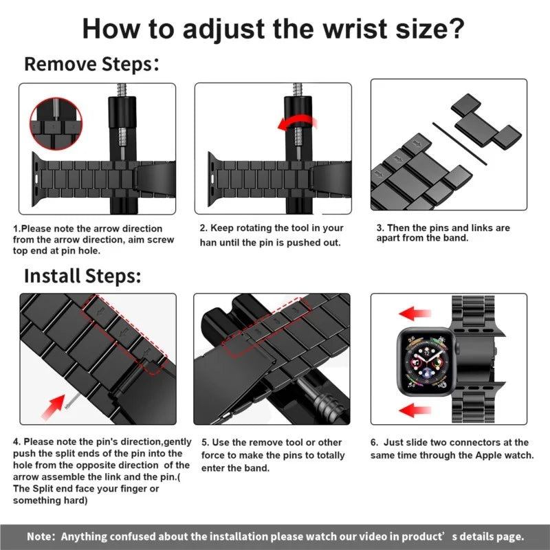 Roestvrijstalen Bandje voor Apple Watch – afbeelding 6