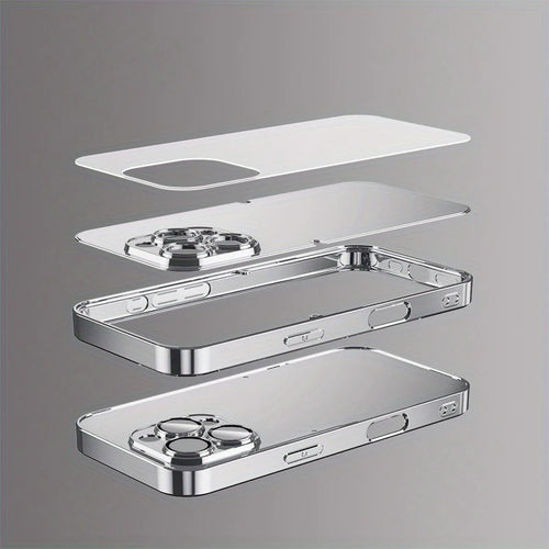 Gouden Esdoornblad & Houtnerf Hoesje voor iPhone – Gehard Glas – afbeelding 2