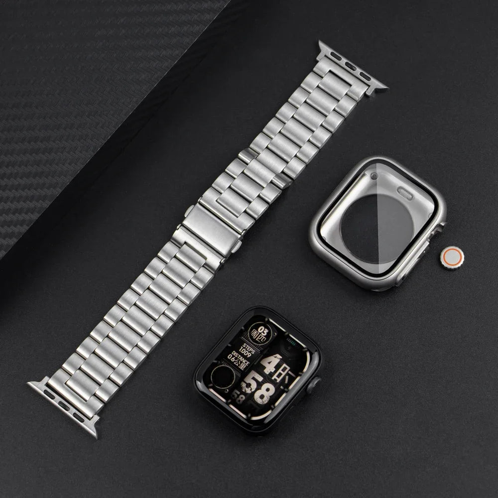 Metalen bandje + Volledig Beschermhoesje voor Apple Watch – afbeelding 4