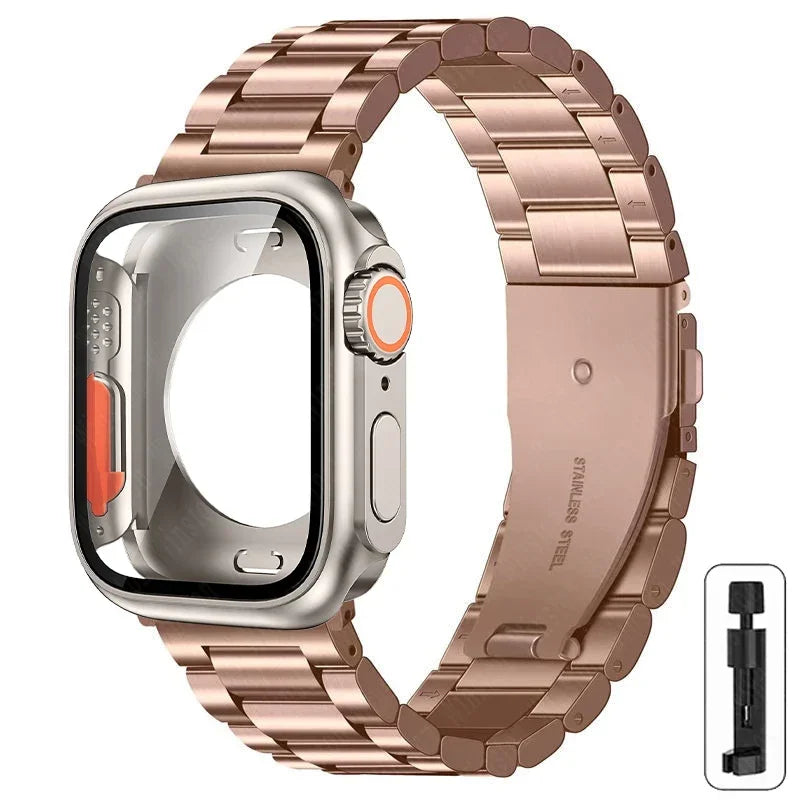 Metalen bandje + Volledig Beschermhoesje voor Apple Watch – afbeelding 17