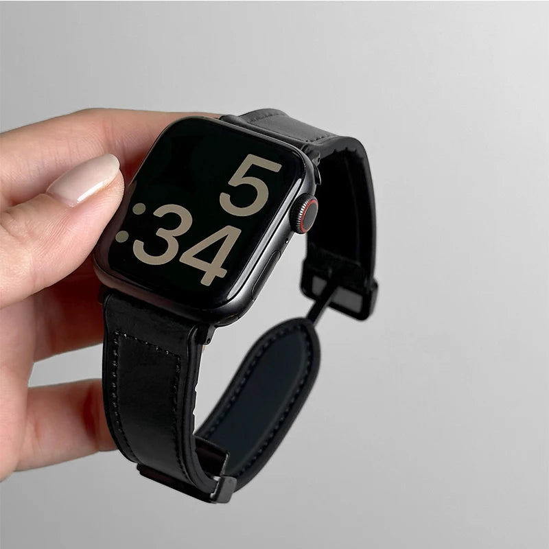 Leer + Siliconenn Bandje voor Apple Watch – afbeelding 13