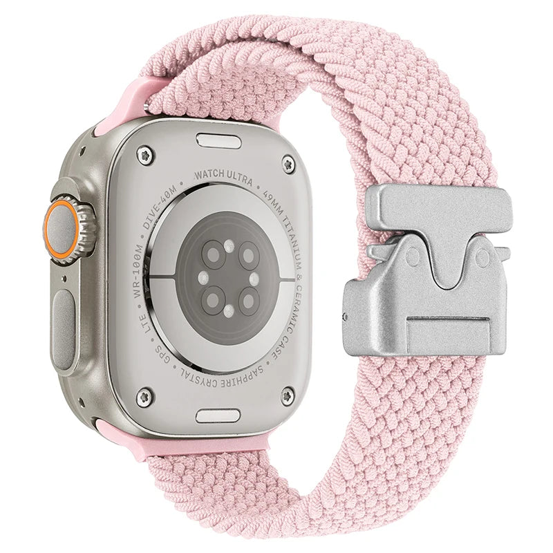 Gevlochten nylon Bandje voor Apple Watch – afbeelding 20