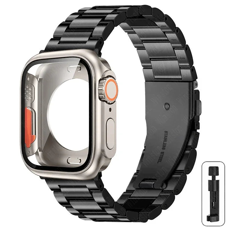 Metalen bandje + Volledig Beschermhoesje voor Apple Watch – afbeelding 22
