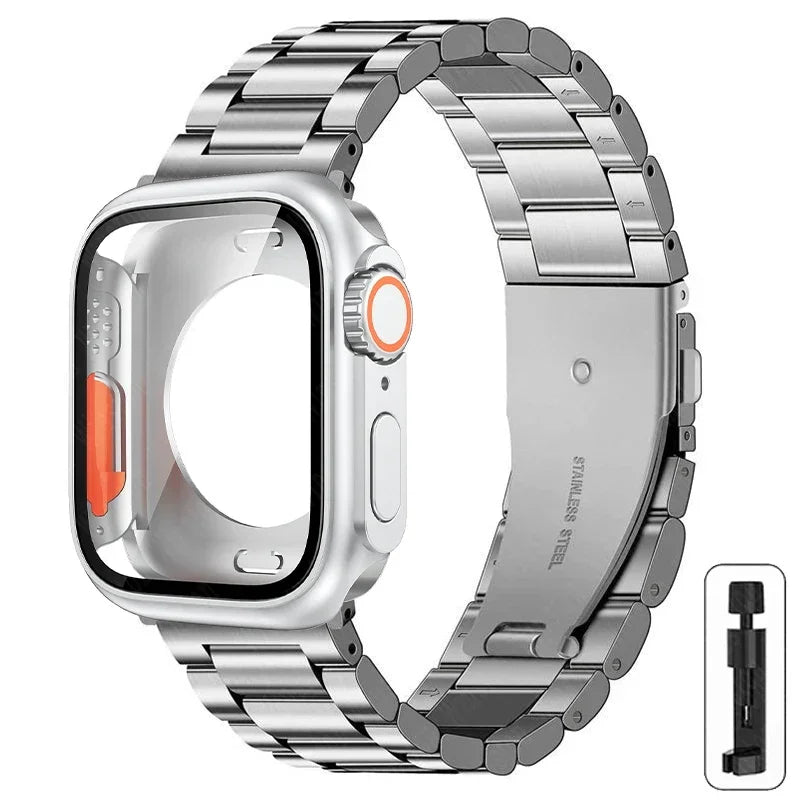 Metalen bandje + Volledig Beschermhoesje voor Apple Watch – afbeelding 21